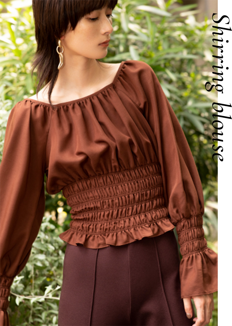 Shirring blouse