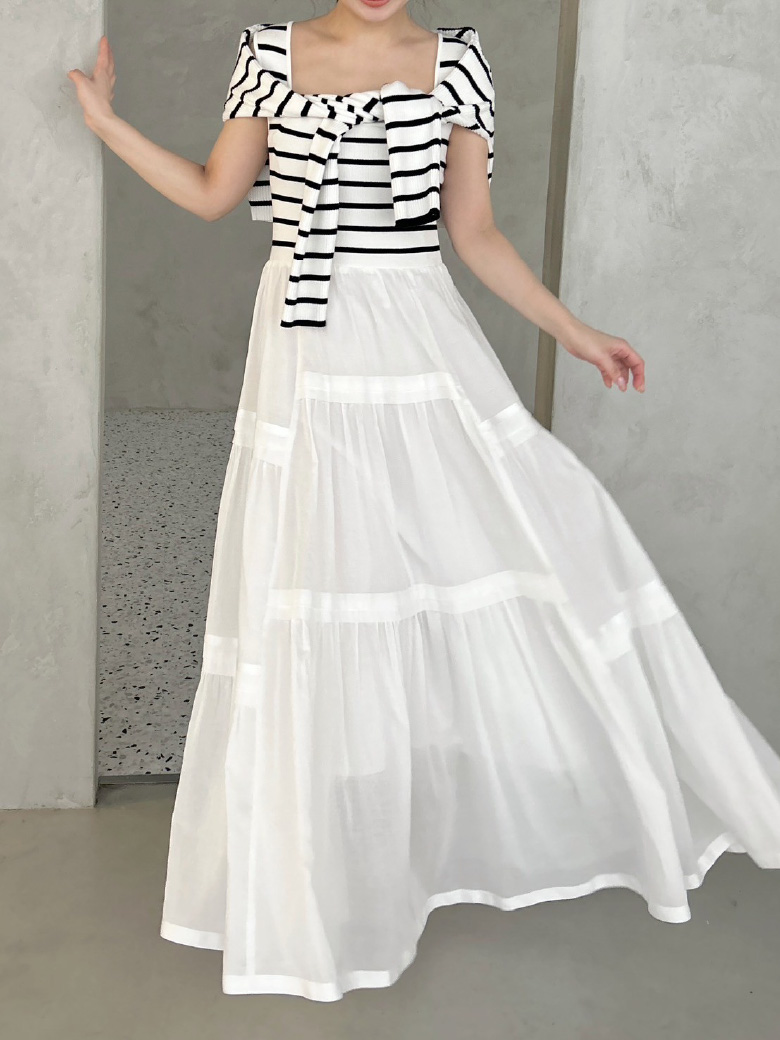 TIERED KNIT DRESS