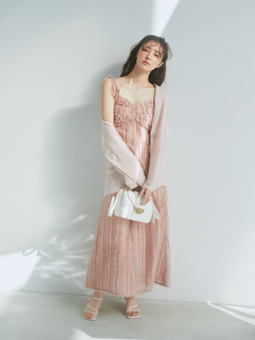 Feather Jacquard Dress