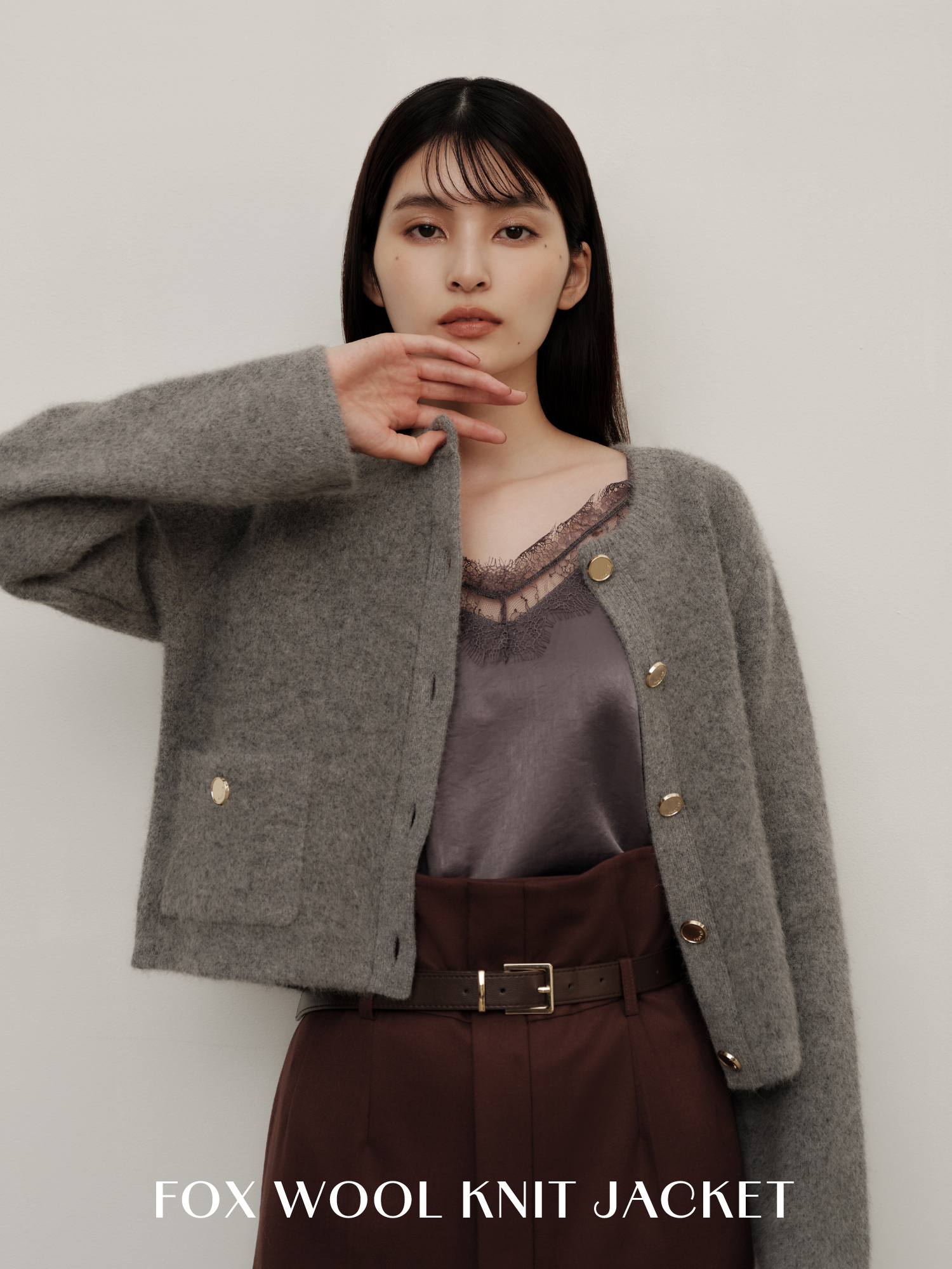 Fox Wool Knit Jacket