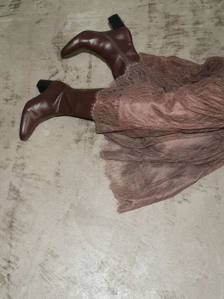 Knit dress / Bag / Jacket / Shoes 着用イメージ