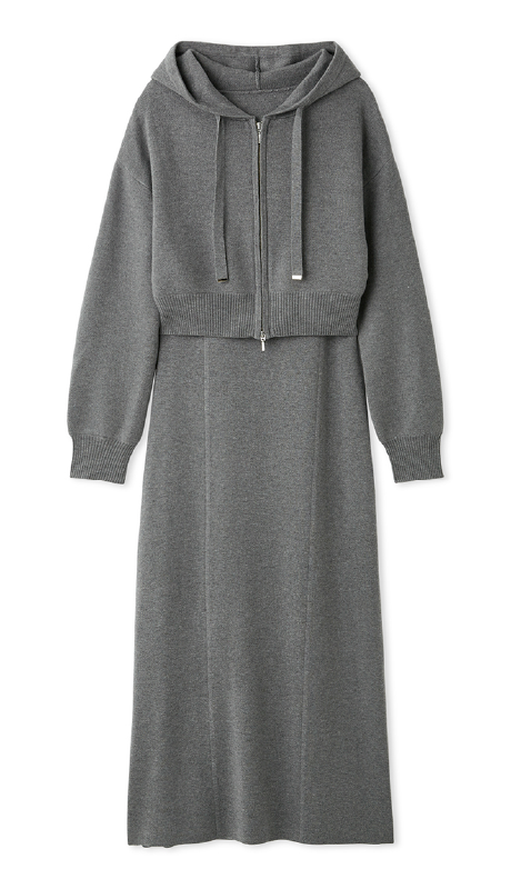 ジップパーカ&キャミワンピースセットの商品画像