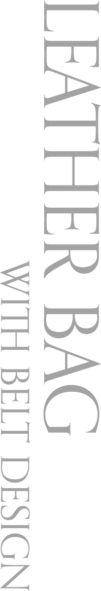 LEATHER BAG WITH WITH BELT DESIGN