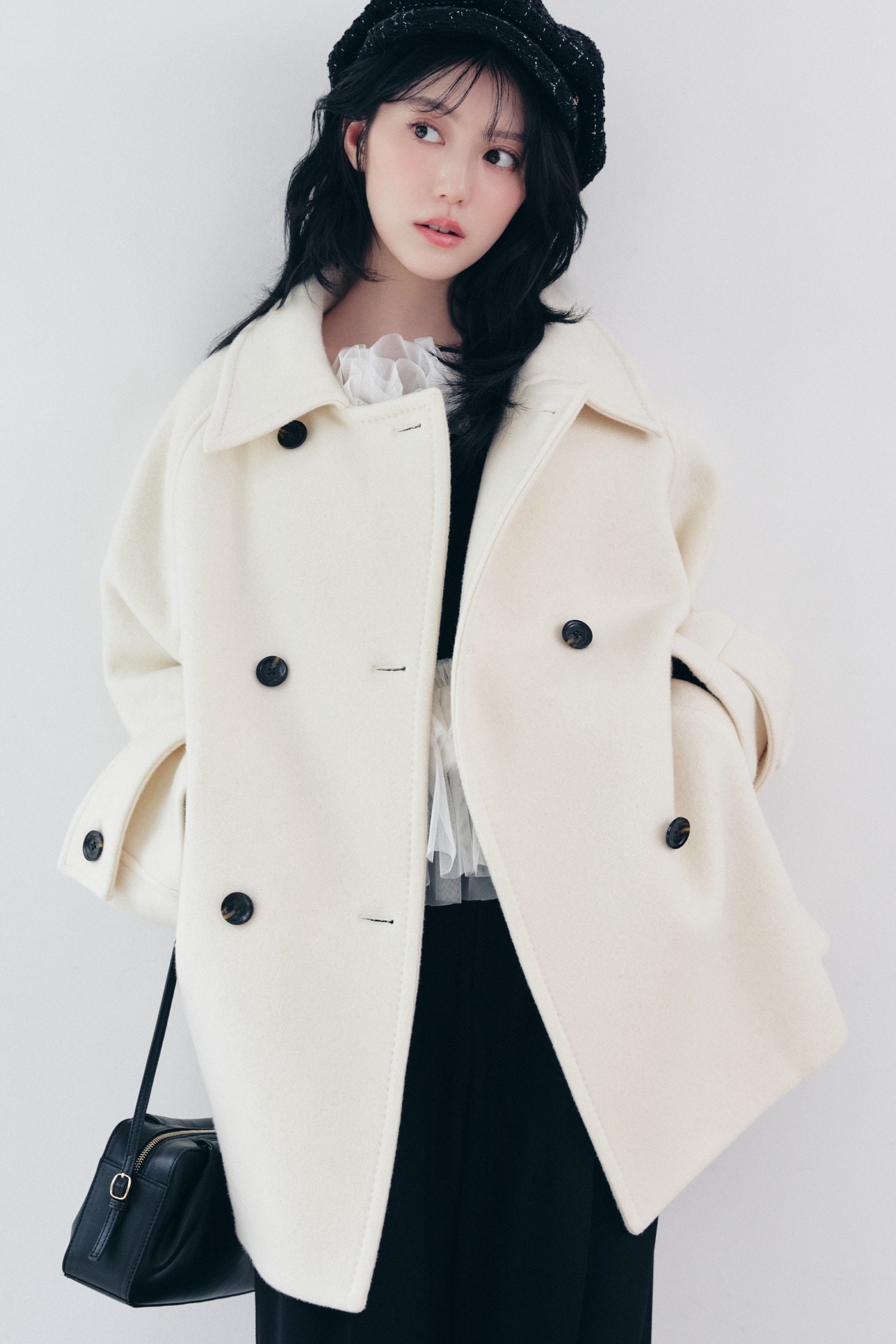 MIDDLE BALMACAAN COAT 着用カット