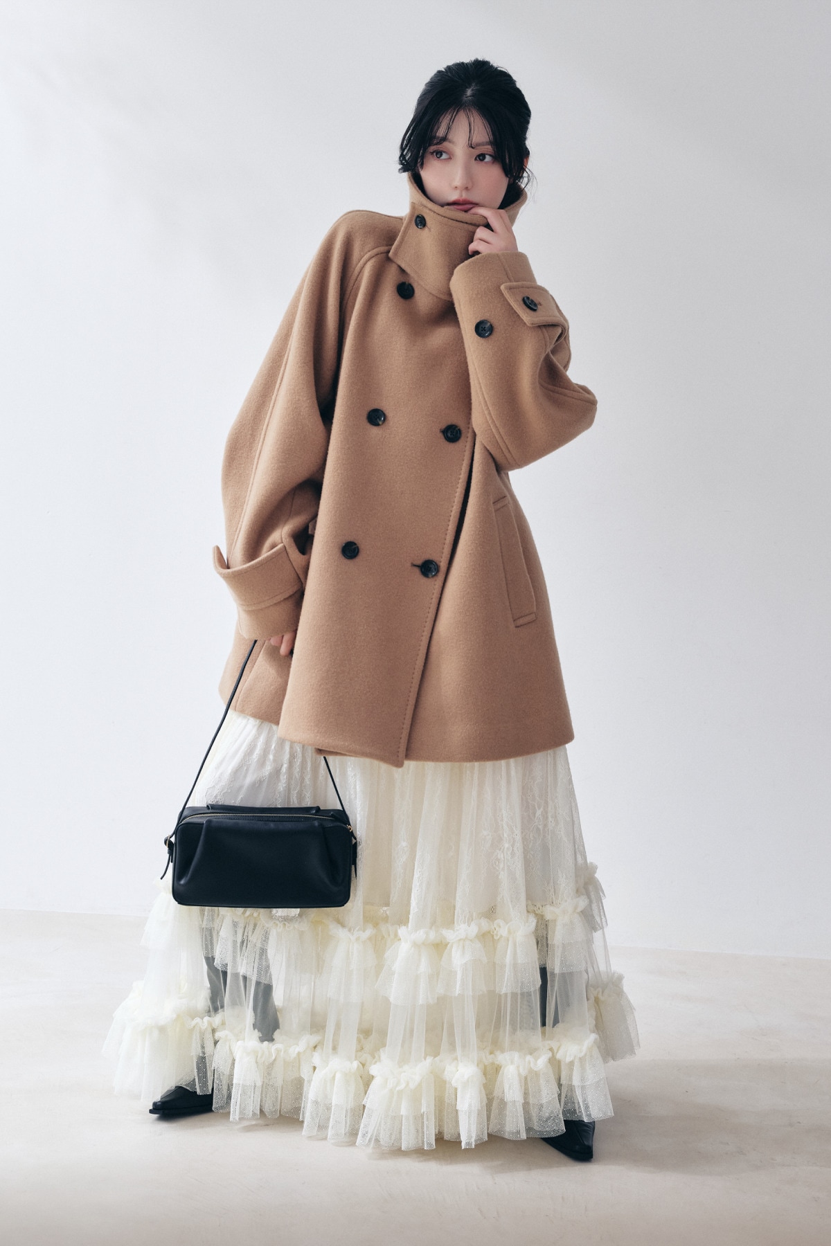 MIDDLE BALMACAAN COAT 着用カット