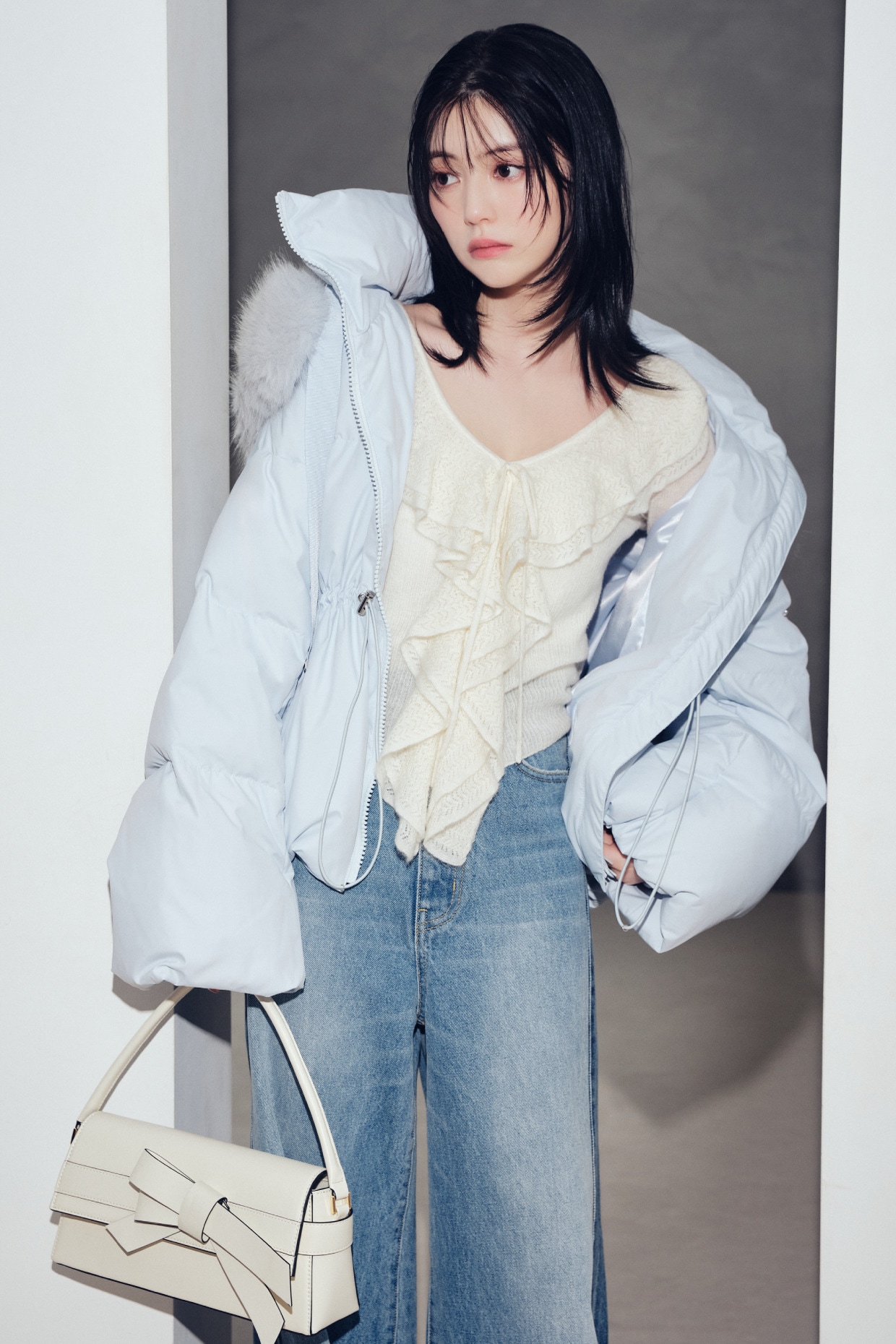 2-WAY SHORT DOWN COAT 着用カット