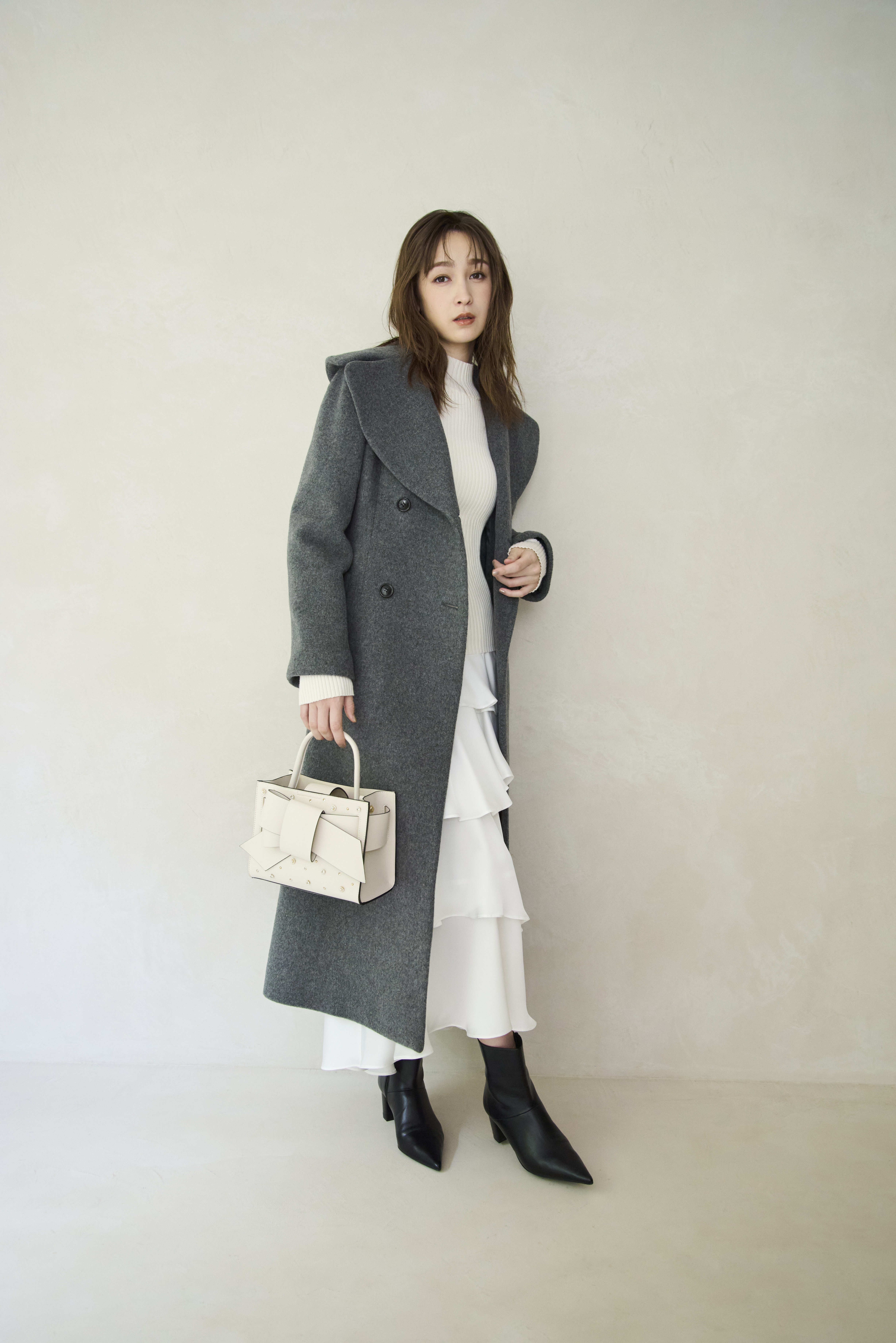 ビックカラーウールコート