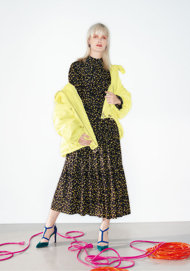 SALE★美品★　FRAY ID　リバーシブルコート　ライムイエロー AUTUMN WINTER FIRST COLLECTION 2018